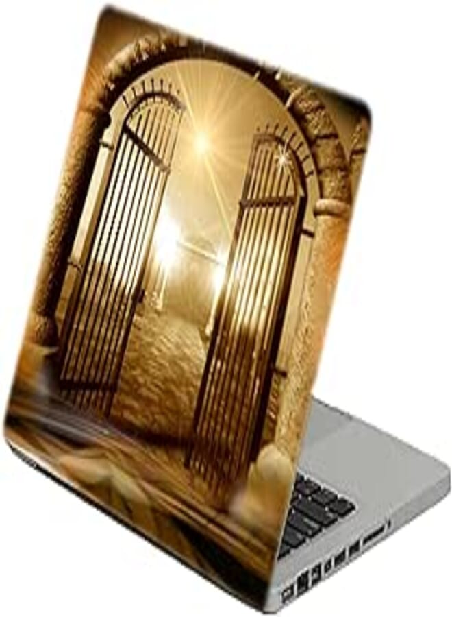 TAT Stains Liquid Texture Printed Laptop Sticker Multicolour-15.6 inch-325